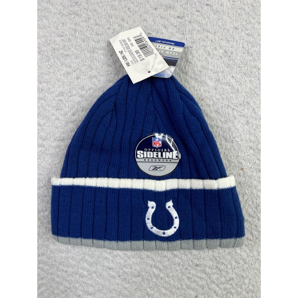 Vintage Indianapolis Colts Hat Beanie Mens One Size NFL Football Sideline Reebok